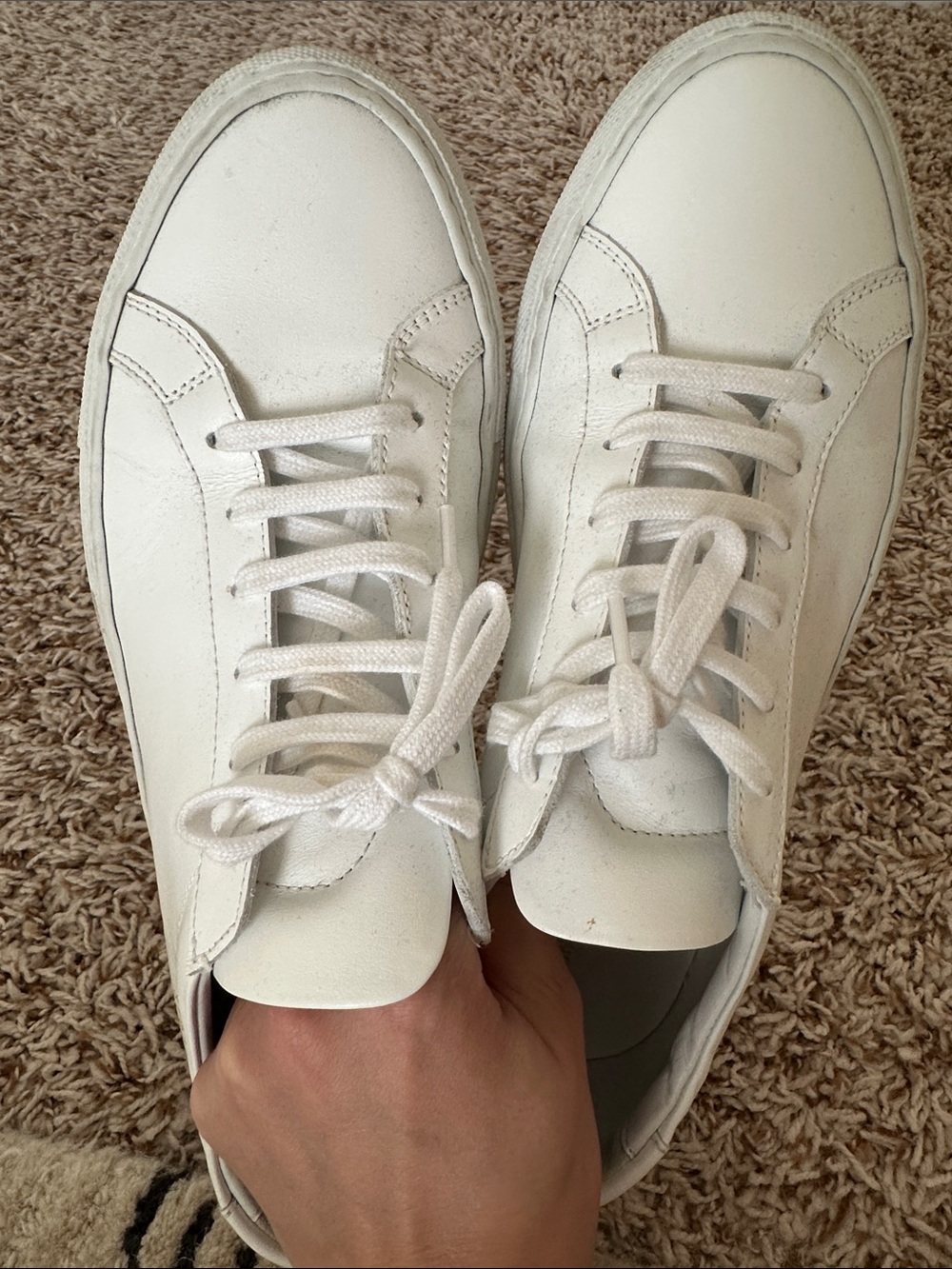 Common Projects White Leather Low-Top Sneakers Size 38 - Picture 8 of 8